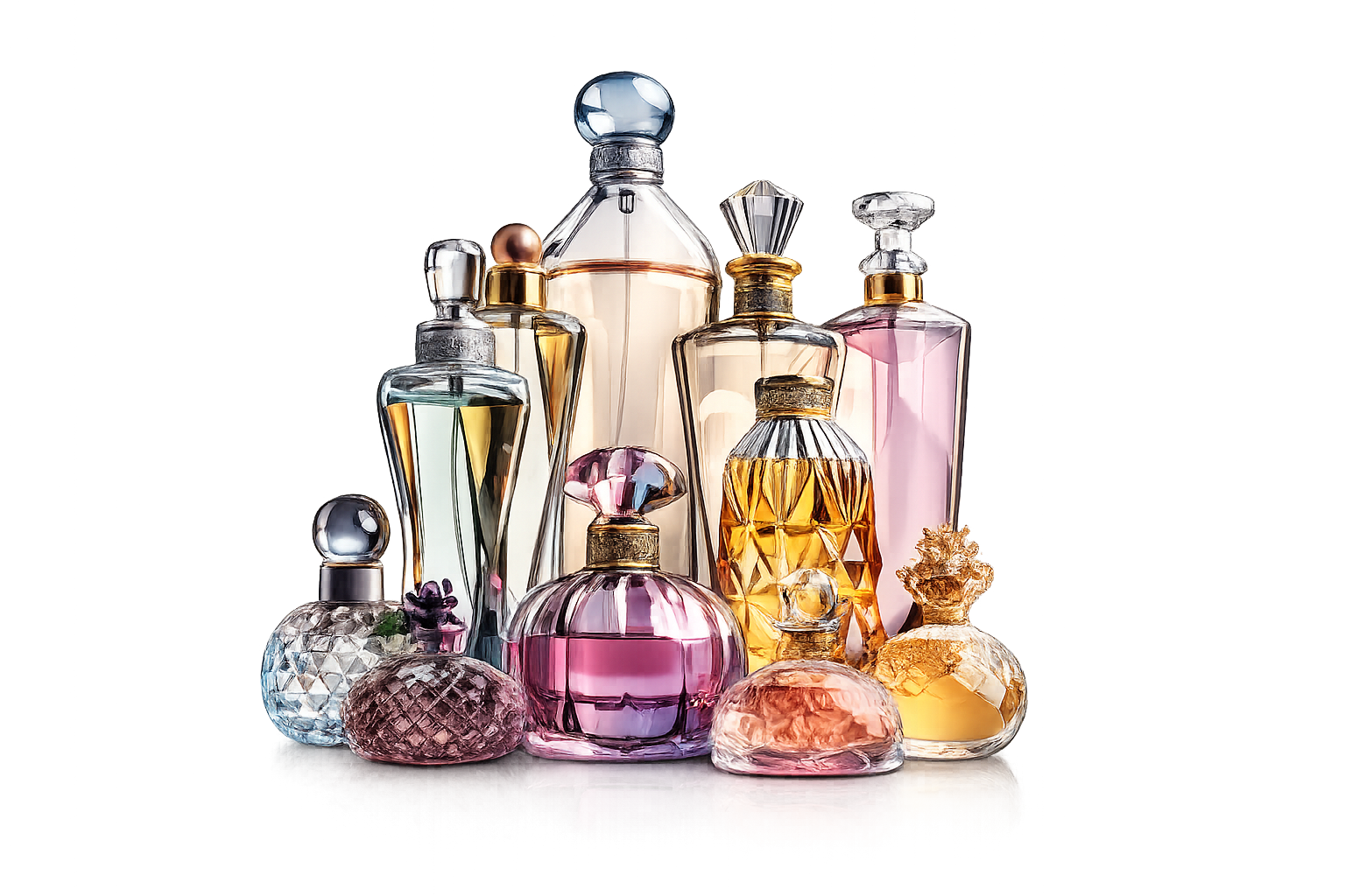 perfume-bottles-on-transparent-background