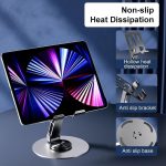 ZY034 Adjustable Desktop Mobile Phone Holder | Premium ABS Metal Biaxial Bracket Stand | 360 Degree Rotating Universal Table Mount - Image 3