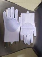Silicone Dishwashing Cleaning Gloves – Reusable Scrubber Kitchen Gloves - Image 3