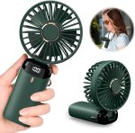 5-in-1 Portable Mini Fan with Digital Display – USB-C Rechargeable Handheld Fan (Random Color) - Image 3